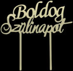  Sziluett tortadekoráció - Boldog szülinapot - Arany (652669)