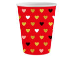  Szerelem XOXO Red papír pohár 6 db-os 250 ml (MLG165739)