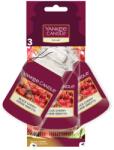 Yankee Candle Black Cherry Papír Autóillatosító 3 Db-Os Csomag - gyertyakvilaga