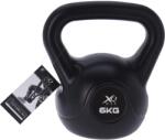 XQmax Kettlebell cauciucat XqMax 6kg , maner ergonomic, negru