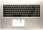 ASUS Tastatura originala Asus NX580GD iluminata US cu Palmrest auriu