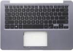 ASUS Tastatura originala Asus 90NB0GF2-R32US1 iluminata US cu Palmrest gri