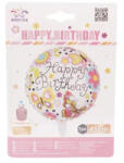  45 cm Happy Birthday fólia lufi, többféle, héliumm - vegyesbolt