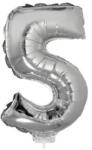  Számos lufi - 5, ezüst, 42 cm - vegyesbolt