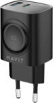 Havit Incarcator retea Havit UC132, 1x USB, 1x USB-C, 22W, posibilitate incarcare wireless, Black (HVTC-UC132-BK(EU))