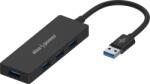 AlzaPower FlatCore USB-A (M) to 4× USB-A 3.2 Gen 1 (F) - fekete (APW-HACF4A3B)