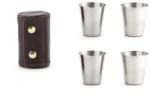 KIKKERLAND BA59 30ml bőr tokban fém pohárszett (BA59) - officedepot