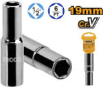 INGCO Hosszú dugókulcs 1/2" 19 mm CrV (HHAST12193L)