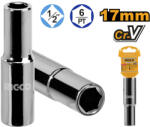 INGCO Hosszú dugókulcs 1/2" 17 mm CrV (HHAST12173L)