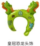 Flippy Balon din Folie Metalizata, Flippy, Tip Coronita cu Urechi, Model Dinozauri, Ambalaj Individual, Pai Inclus, Umflare cu Aer sau Heliu, 29 x 26.5 cm, Verde (teo-134282)