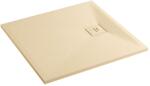 Erga Hyper, SMC zuhanytálca 90x90x2, 6 cm + szifon, bézs matt, ERG-V06-SMC-9090S-BG (ERG-V06-SMC-9090S-BG)