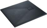 Erga Hyper, SMC zuhanytálca 130x90x2, 6 cm + szifon, fekete matt, ERG-V06-SMC-9013S-BK (ERG-V06-SMC-9013S-BK)