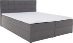 TEMPO KONDELA Pat boxspring, 140x200, ţesătură gri, KAMILIA