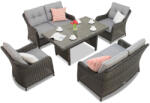 Garden Point Toledo Apetito 6 technorattán kerti bútorok, antracit (GAP132-6)