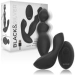 Black & Silver - CORA - szilikon anális plug távirányítóval
