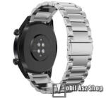  Fém okosóra szíj - EZÜST - rozsdamentes acél, csatos - 175mm hosszú, 22mm széles - HUAWEI Watch GT / HUAWEI Watch Magic / Watch GT 2 46mm