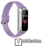  Okosóra pót szíj - szilikon - 17, 3mm széles, 89mm+115mm hosszú - SAMSUNG SM-R370 Galaxy Fit - VILÁGOS LILA