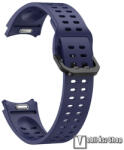  Okosóra szíj, Szilikon, Csatos, Gombos gyorskioldó, 91mm + 137mm hosszú, 20mm széles, Sötétkék, Samsung Galaxy Watch FE, Watch4, Watch5, Watch5 Pro, Watch6, Watch7