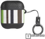 hoco. WB17 szilikon tok Apple AirPods / AirPods 2-höz - karabiner, töltőnyílás - FEKETE / ZÖLD - WB17_G (WB17_G)