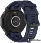  Xiaomi Amazfit T-Rex 3, Okosóra szíj, Szilikon, Csíkos textúra, Csatos, Állítható méret, Csavarhúzóval, 99mm+134mm hosszú, Sötétkék