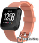  Okosóra szíj - ROSE GOLD - max 180mm-es csuklóra ajánlott, 23mm széles, S méret, 1 pár teleszkóppal - Fitbit Versa / Fitbit Versa Lite / Fitbit Versa 2