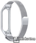  Okosóra milánói szíj - rozsdamentes acél, mágneses - EZÜST - max 203mm-es csuklóra - SAMSUNG SM-R375 Galaxy Fit e
