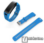  Szilikon okosóra szíj - SÖTÉTKÉK - csavarhúzóval, 125mm + 83mm hosszú, 17mm széles - Garmin Vivosmart HR