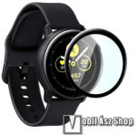 Samsung Galaxy Watch Active2 40mm, Okosóra flexibilis üvegfólia, Full cover, 1db, Fekete