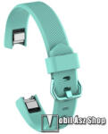  Okosóra szíj - CYAN KÉK - szilikon, 105 + 100mm hosszú - Fitbit Alta HR
