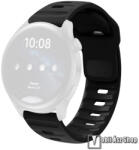  Okosóra szíj, Szilikon, 22mm széles, 121mm+72mm hosszú, Fekete, Garmin Venu 3S 41mm, Forerunner 255S (41mm), 265S, Venu 2S 40mm, HUAWEI Watch GT 5 41mm, GT 5 Pro 42mm