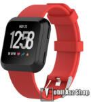  Okosóra szíj - PIROS - max 220mm-es csuklóra ajánlott, 23mm széles, L méret, 1 pár teleszkóppal - Fitbit Versa / Fitbit Versa Lite / Fitbit Versa 2