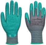 Portwest A313 Grip 15 Érdesített Nitril Védőkesztyű (szürke/zöld) (8/M) (A313G3RM)