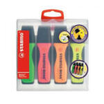 STABILO Szövegkiemelő készlet 2-5mm, vágott hegyű, STABILO Boss original, 4 klf. szín - vegyesbolt