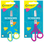 Connect Olló 13cm, iskolai gumírozott fogóval, felakasztható csomagolásban Connect, - vegyesbolt