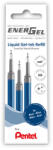 Pentel Tollbetét tűhegyű 3 db/csomag 0, 25mm Pentel EnerGel LRN5-3C írásszín kék - vegyesbolt