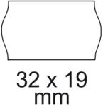Bluering Árazószalag 32x19mm, stancolt 10 tekercs/csomag, Bluering®, fehér - vegyesbolt