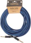 Cascha Professional Line Guitar Cable, Straight, Tweed Blue, 9 m