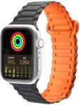 DUX DUCIS Szíj (Armor Verzió) Apple Watch SE Szíj, 9, 8, 7, 6, 5, 4, 3, 2, 1 (41, 40, 38 mm) Szilikon Mágneses Karkötő Fekete/Narancs
