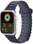 DUX DUCIS Strap (Armor Version) Apple Watch SE szíj, 9, 8, 7, 6, 5, 4, 3, 2, 1 (41, 40, 38 mm) szilikon mágneses karkötő kék