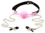 Guilty Toys Calus cu Bila din Silicon si Clame de Sfarcuri, Roz, Guilty Toys