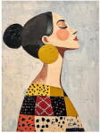 Styler Tablou cu detalii pictate manual 70x100 cm Mae - Styler