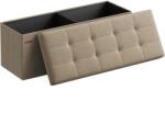 SONGMICS tárolós ülőke, összecsukható ülőpad 38 x 110 x 38 cm, tevebarna (LSF077R01V1)