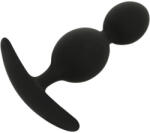 Black&silver - Orson Plug - szilikon anális hullámos élmény 9 cm