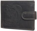 Berledor süllő mintás fekete férfi bőr pénztárca (LE-1610-L Zan1 BLACK HUNTER)