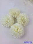  Krizantém selyemvirág fej D6, 5cm - Krém