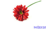  Gerbera szálas selyemvirág 42 cm - Piros