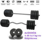 GazoFitness GazoFitness® Kétkezes Súlyzócsomag 89 Kg (ajándék 4 db 2, 5 kg-os súlytárcsa)