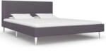 vidaXL szürke szövet ágykeret matrac nélkül 135x190 cm (281128) - valora