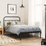 vidaXL fekete fém ágykeret fejtámlával 107 x 203 cm (377113)