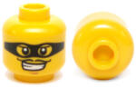 LEGO® Alkatrészek (Pick a Brick) Sárga Minifigura Fej - Fekete Maszkkal és Vékony Bajusszal 6021851 (6021851)